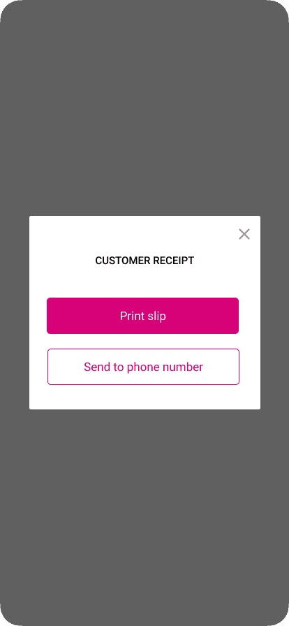 Print or send the customer receipt